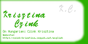 krisztina czink business card